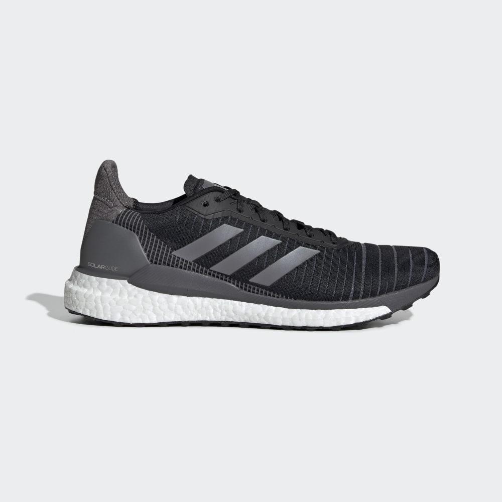 Adidas Men's SolarGlide 19 Walking Shoes Black/Grey/White Ireland G28463